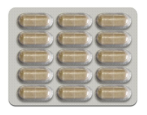 Capsule closeup reveals standardized active compounds in each dose.