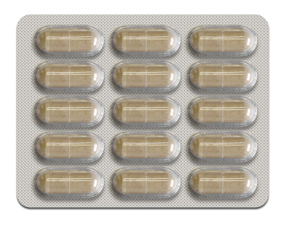 Calm, focused individual beside heart health imagery and Revolution Macalibrium benefits
