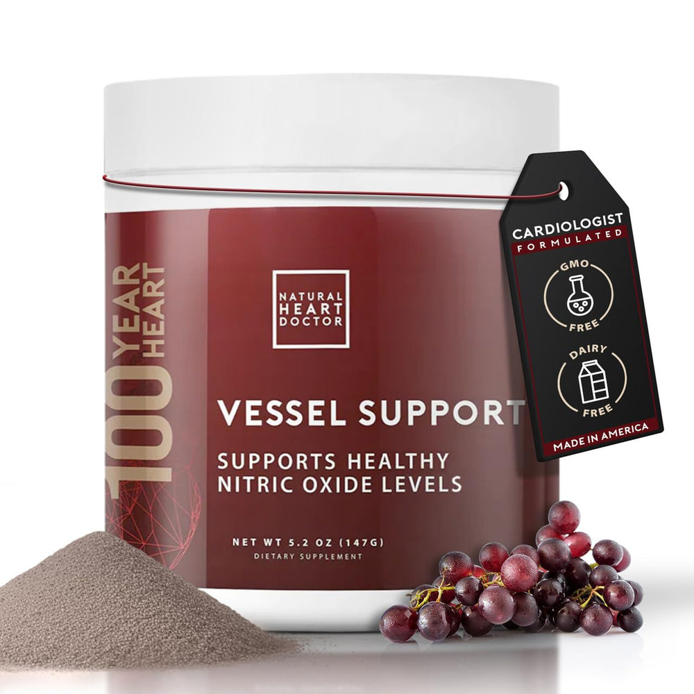 Natural Heart Doctor Vessel Support bottle for daily heart and circulation support.