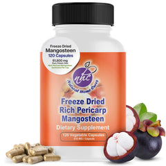 Natural Home Cures Mangosteen Pericarp Capsules bottle front supports daily wellness