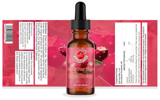 Natural Home Cures Nopal cactus liquid tincture dropper