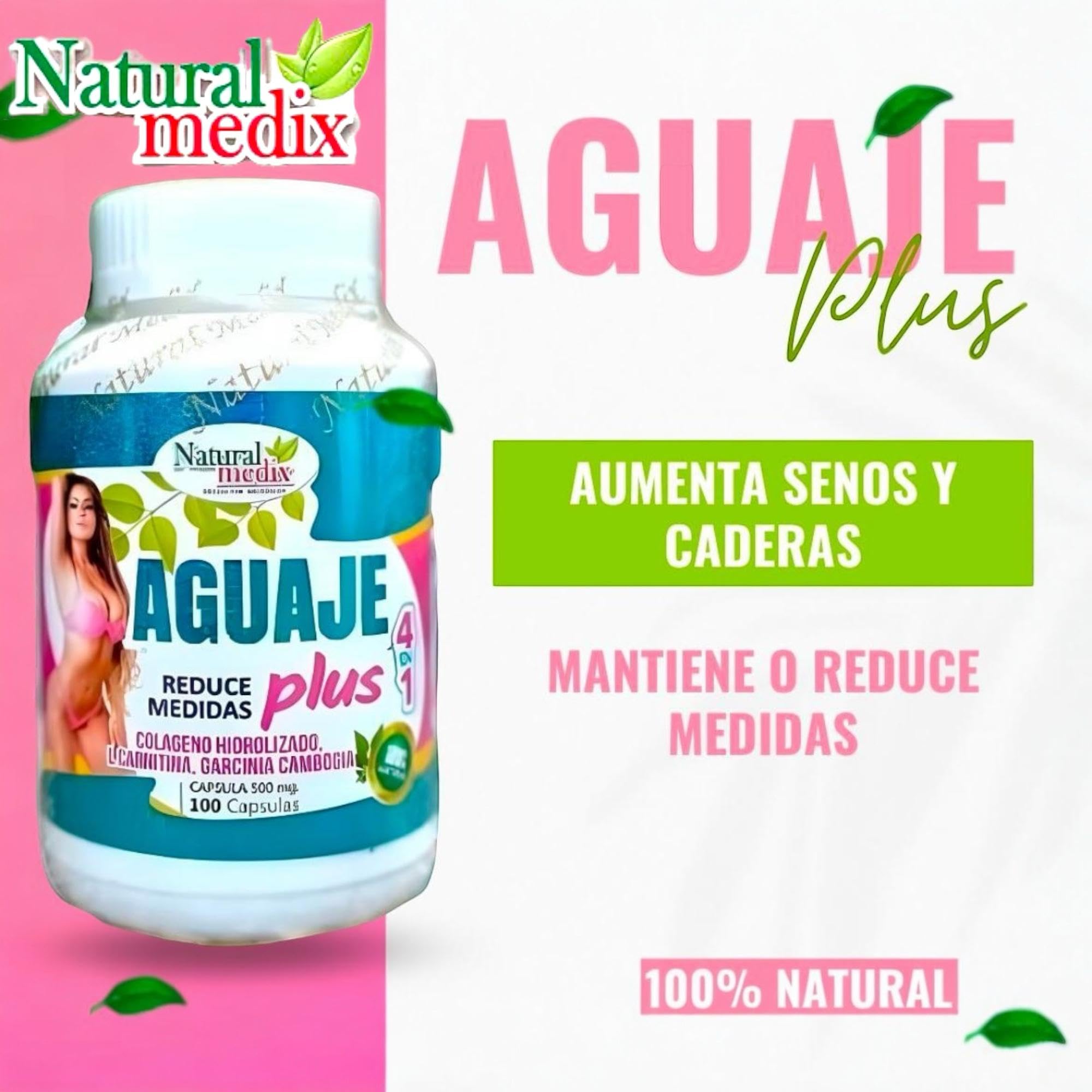 Natural Medix Aguaje Plus capsules for easy daily supplementation.