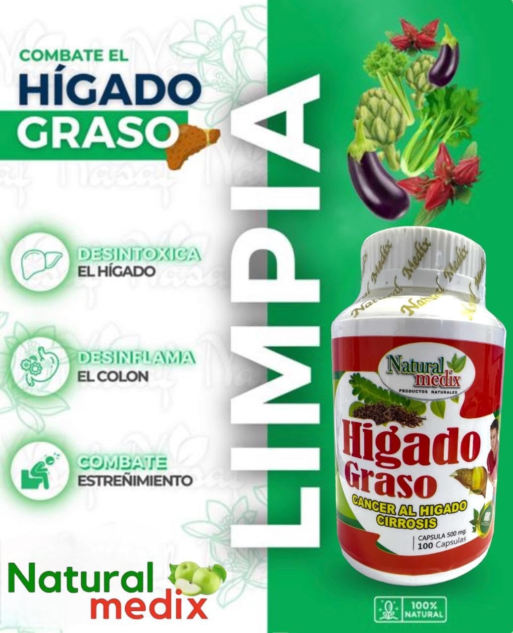 Natural Medix Liver Support artichoke leaf close-up for plant-based wellness support.