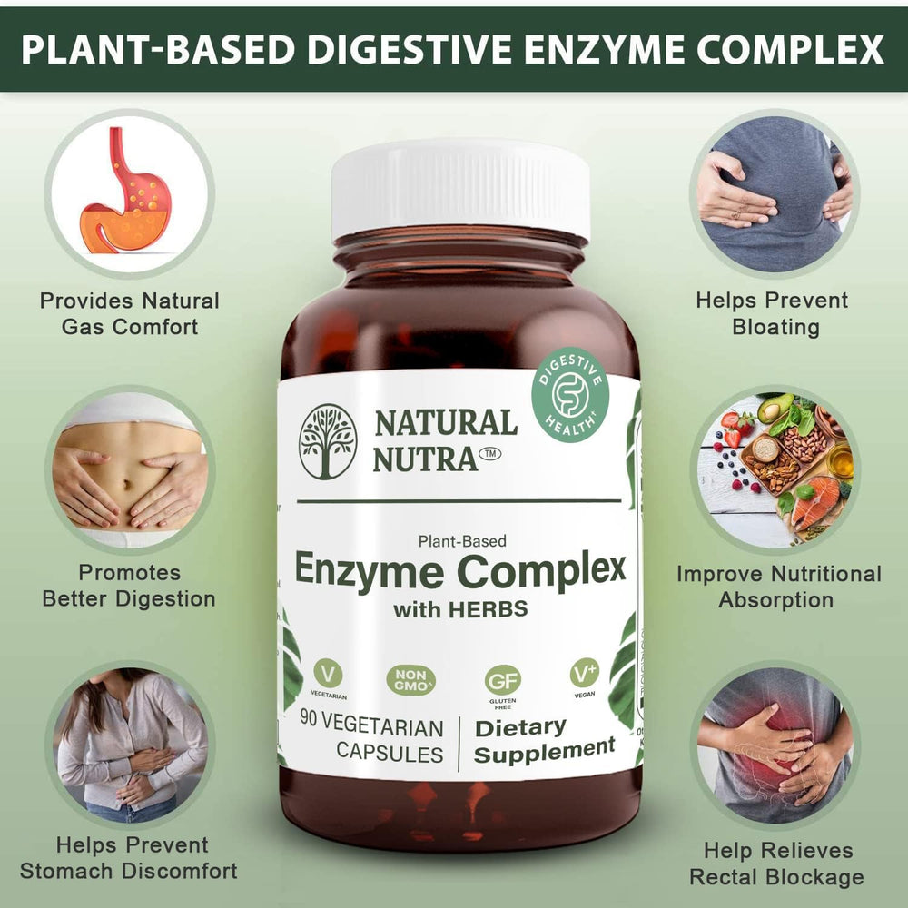 Natural Nutra plant-based herbs close-up highlights ginger and fennel for digestion.