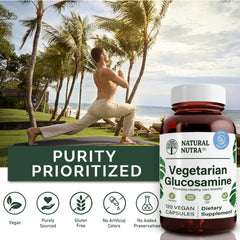 Natural Nutra amber glass bottle conveys purity and eco-friendly packaging for supplements.