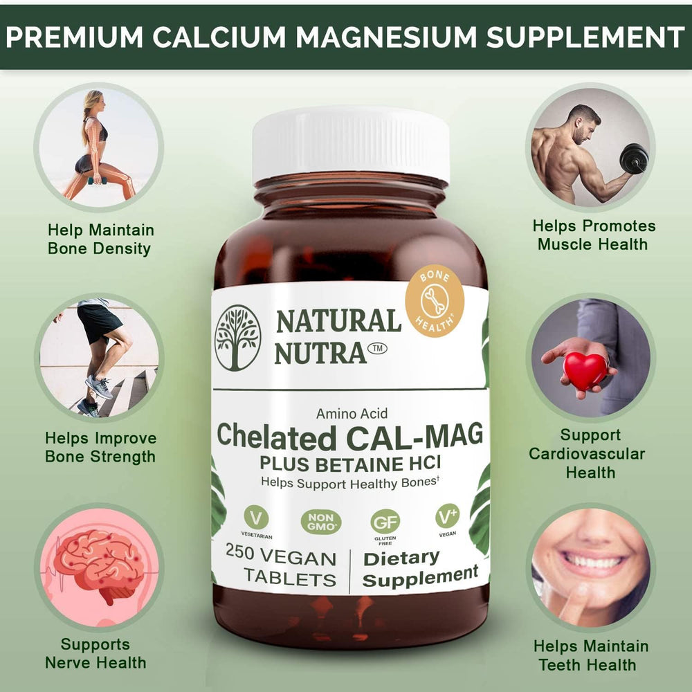 Natural Nutra betaine HCl label noting enhanced mineral absorption.