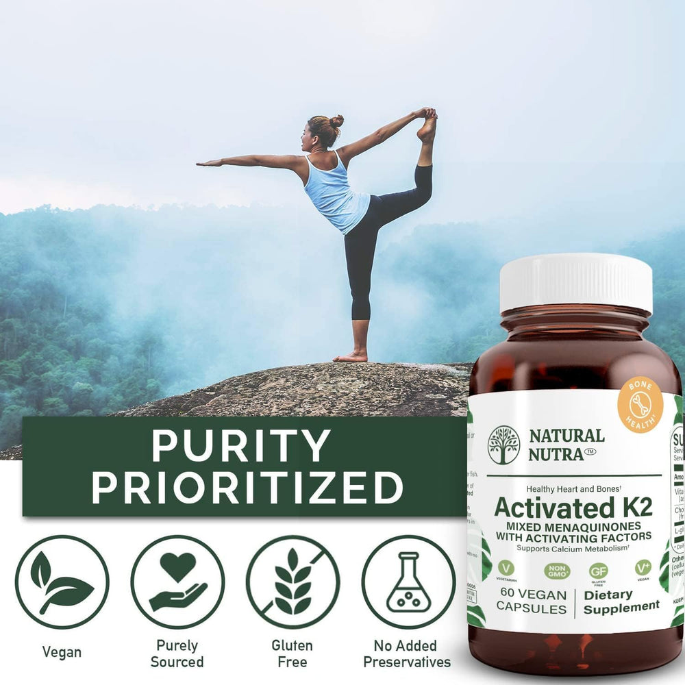 Natural Nutra bone health graphic illustrating calcium metabolism support.