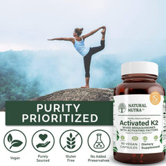 Natural Nutra bone health graphic illustrating calcium metabolism support.