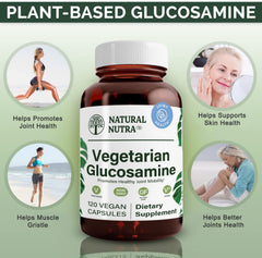 Natural Nutra glucosamine plant-based formula image suggests potent, non-animal source cartilage care.