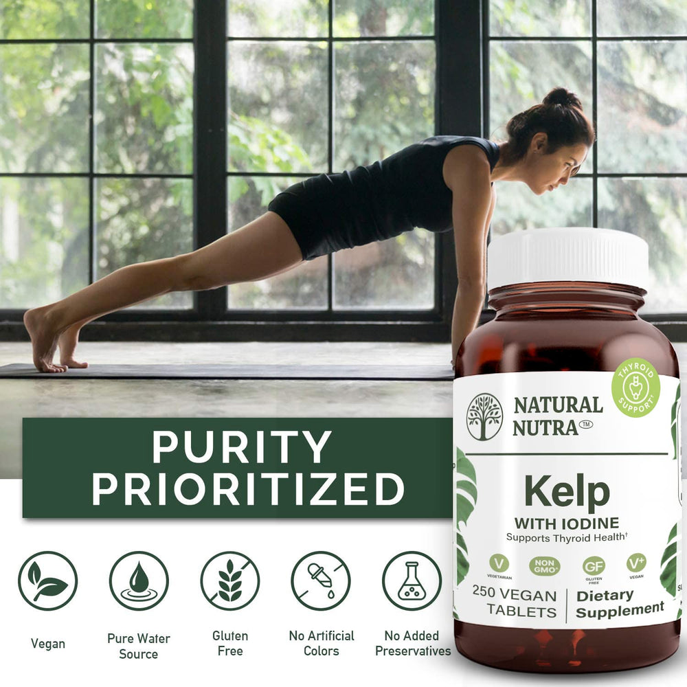 Natural Nutra Kelp Iodine packaging interior highlights sustainable sourcing