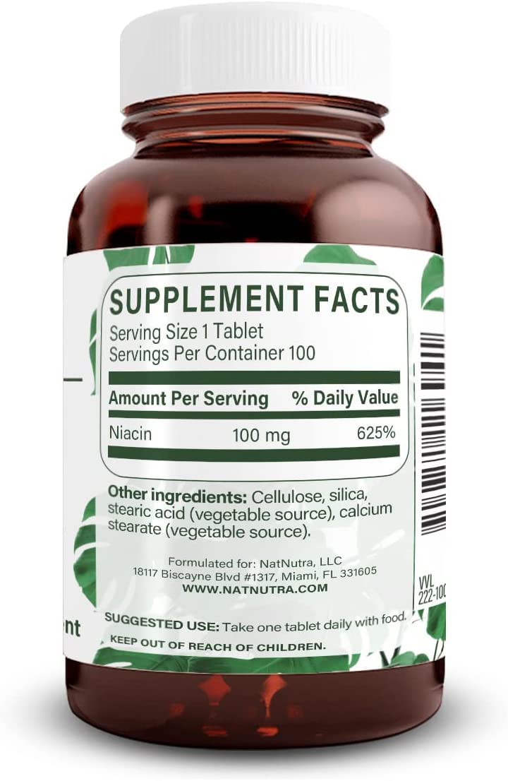 Natural Nutra Niacin time-release bottle enhances absorption for sustained vitality