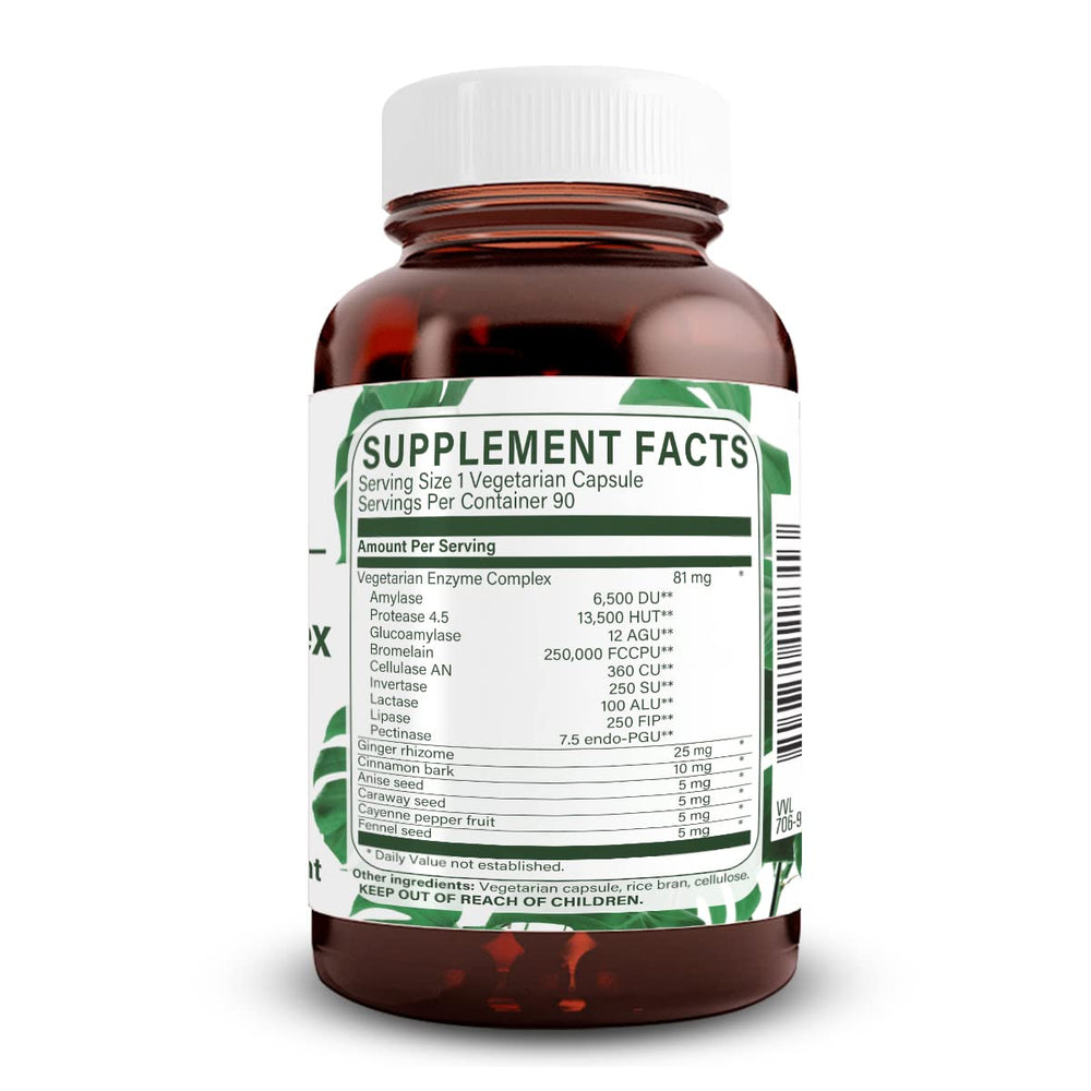 Natural Nutra amber glass bottle shows 90 vegan capsules for clean digestion.