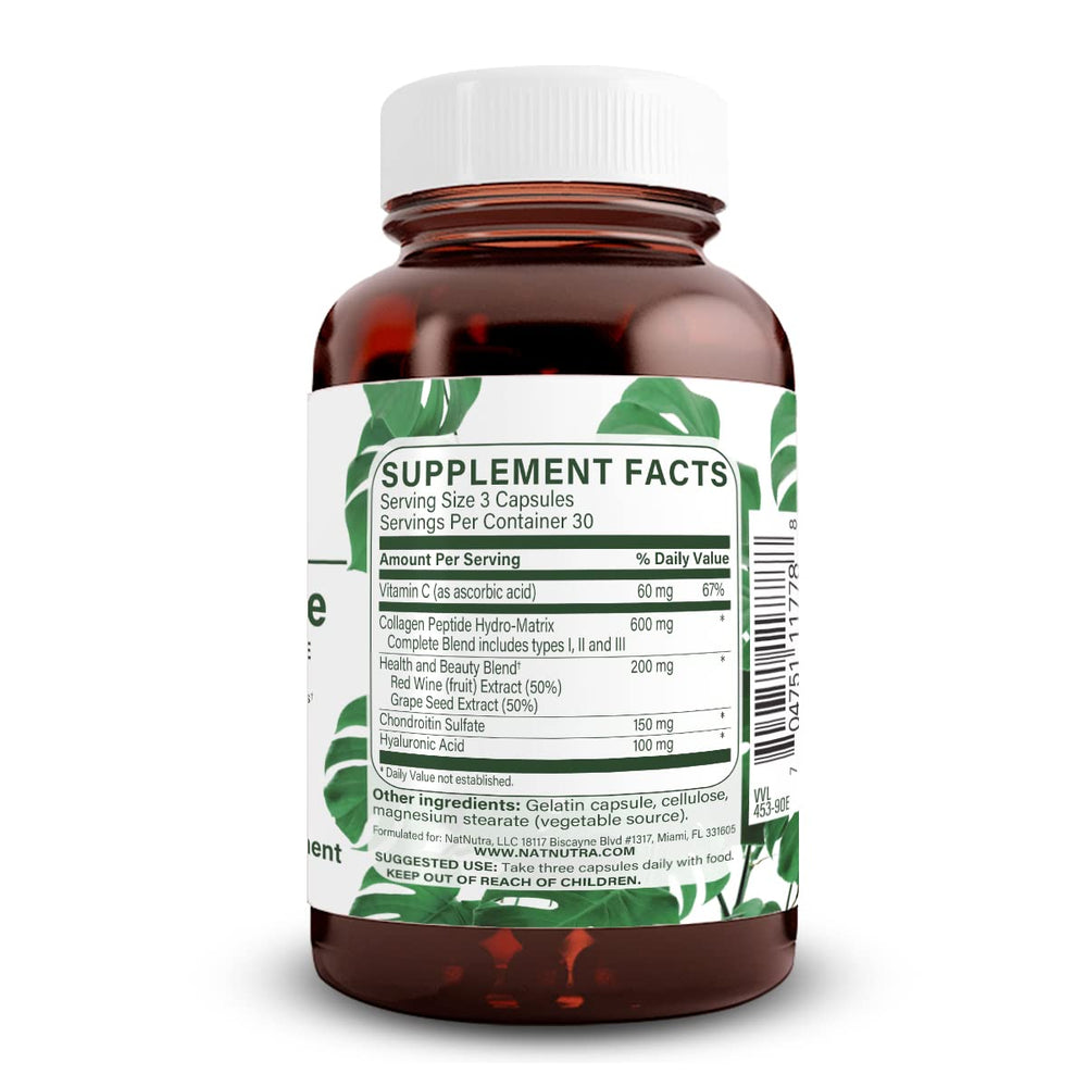 Natural Nutra RegenerAge peptides close-up showing key ingredients for skin vitality.