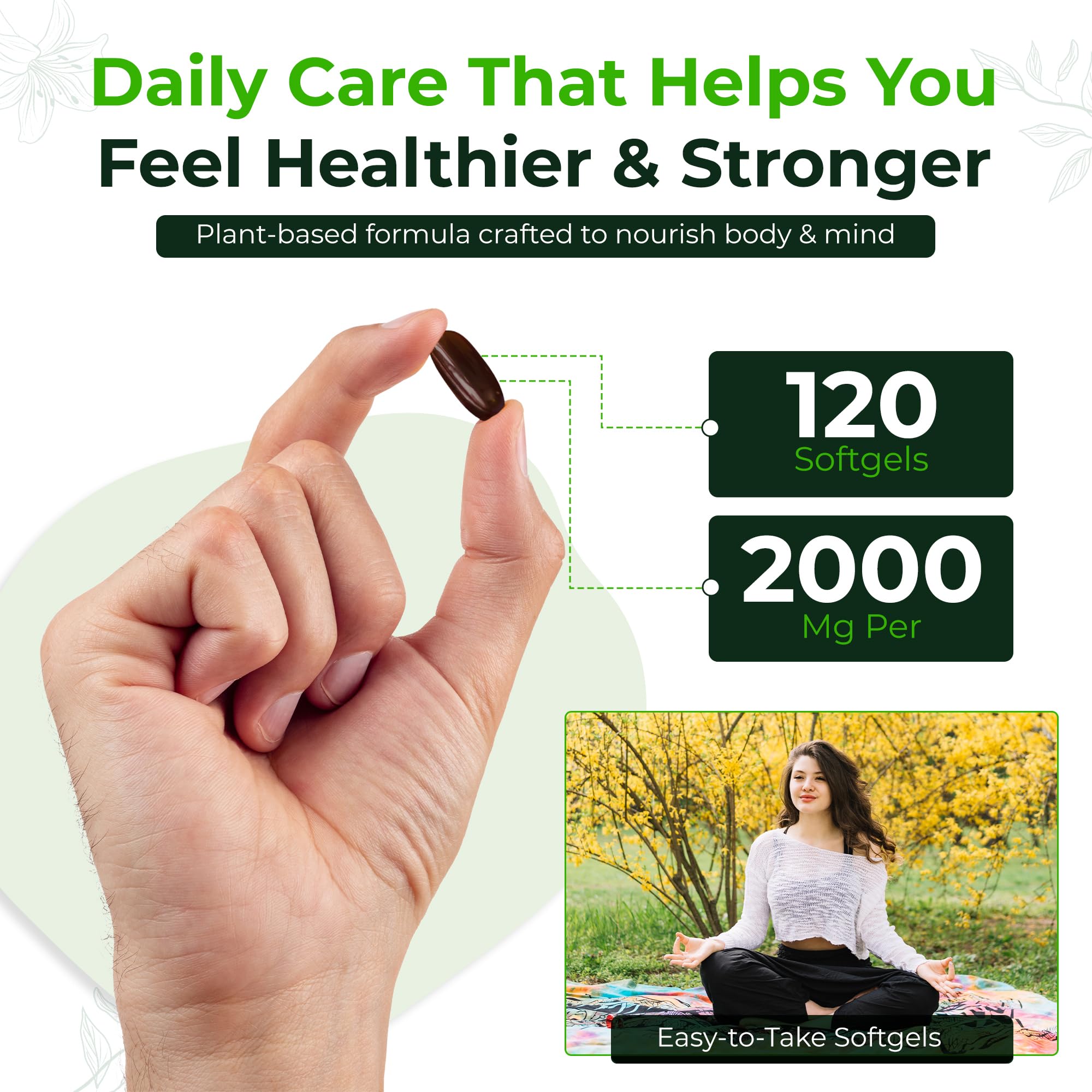 Natural Nutra Sunflower Lecithin softgels poured for convenient daily intake.