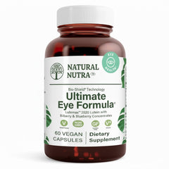Natural Nutra Ultimate Eye Health bottle front view highlighting daily vision support.