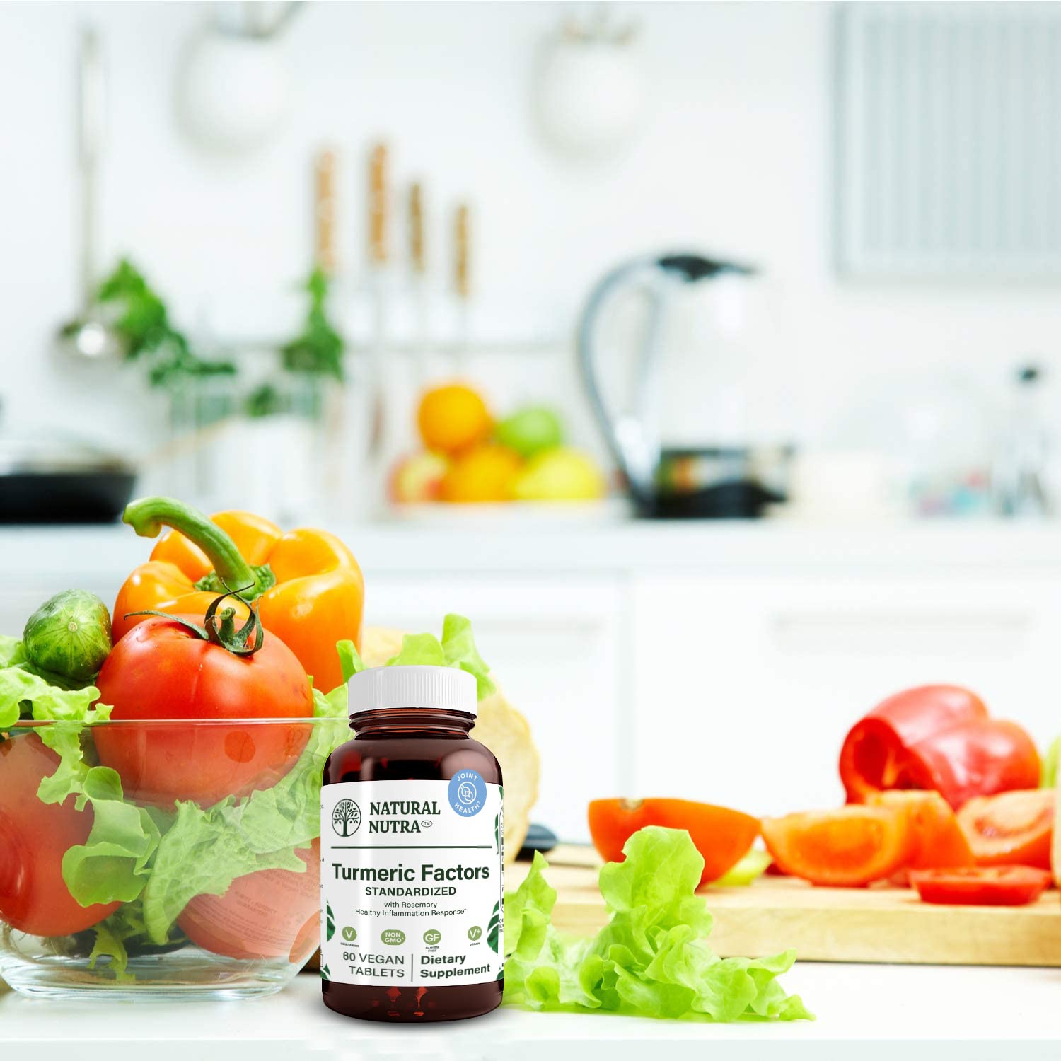 Natural Nutra 60 vegan tablets image highlighting plant-based wellness