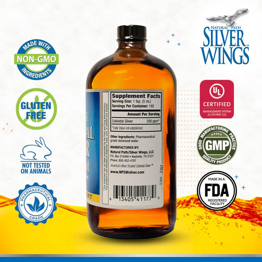 Natural Path Silver Wings amber-glass bottle shows premium, stable formula.