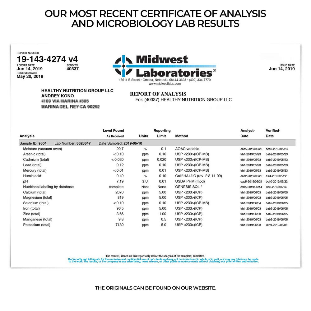 Lab-tested certificate image supporting safety and quality.