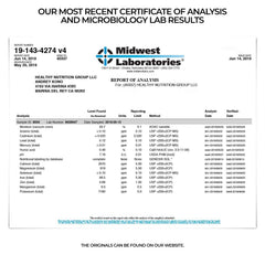 Lab-tested certificate image supporting safety and quality.