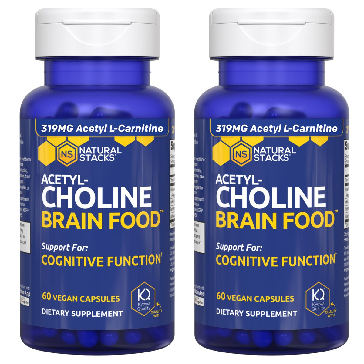 Natural Stacks Acetylcholine Brain Food bottle for focus and cognitive support