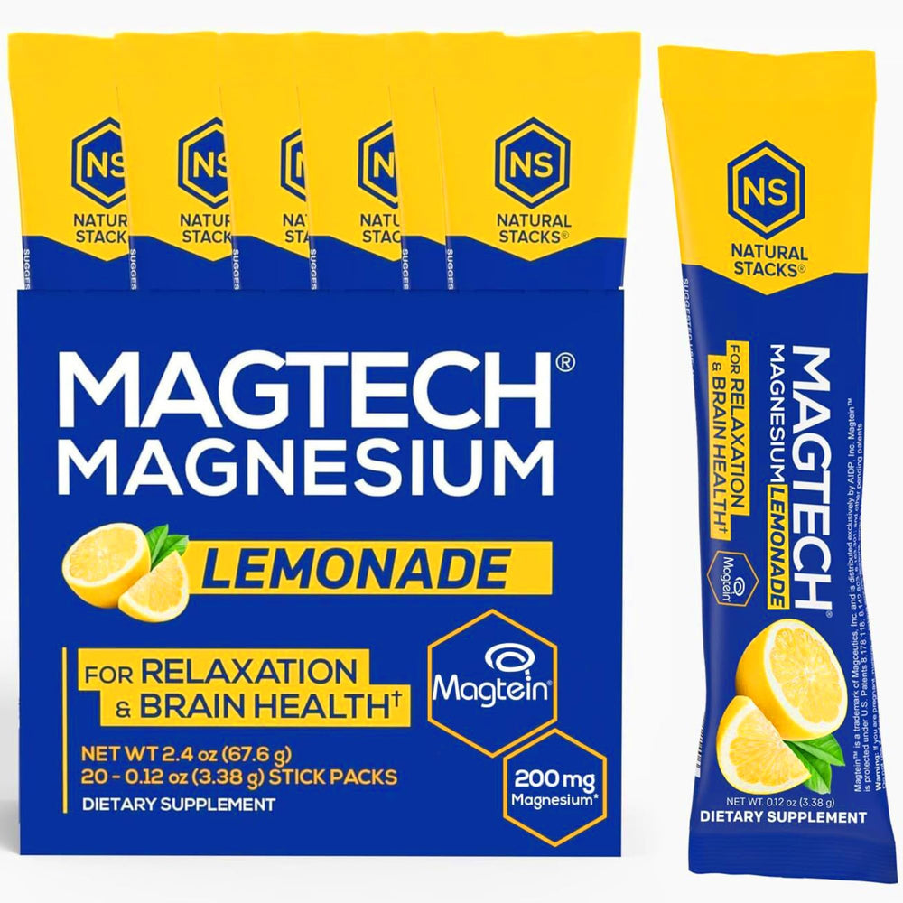 Natural Stacks MagTech label artwork underscoring open-source, transparent ingredients