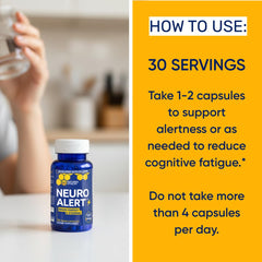 NeuralAlert 200 mg Paraxanthine label detail for sustained alertness