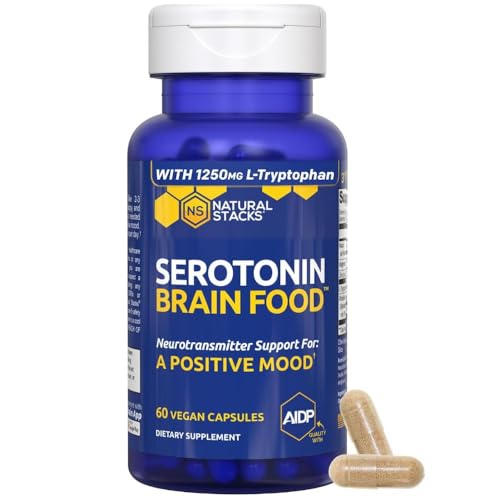 NATURAL STACKS Serotonin Brain Food capsules close-up for easy intake