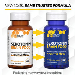 NATURAL STACKS Serotonin Brain Food ingredients—L-Tryptophan and Rhodiola Rosea