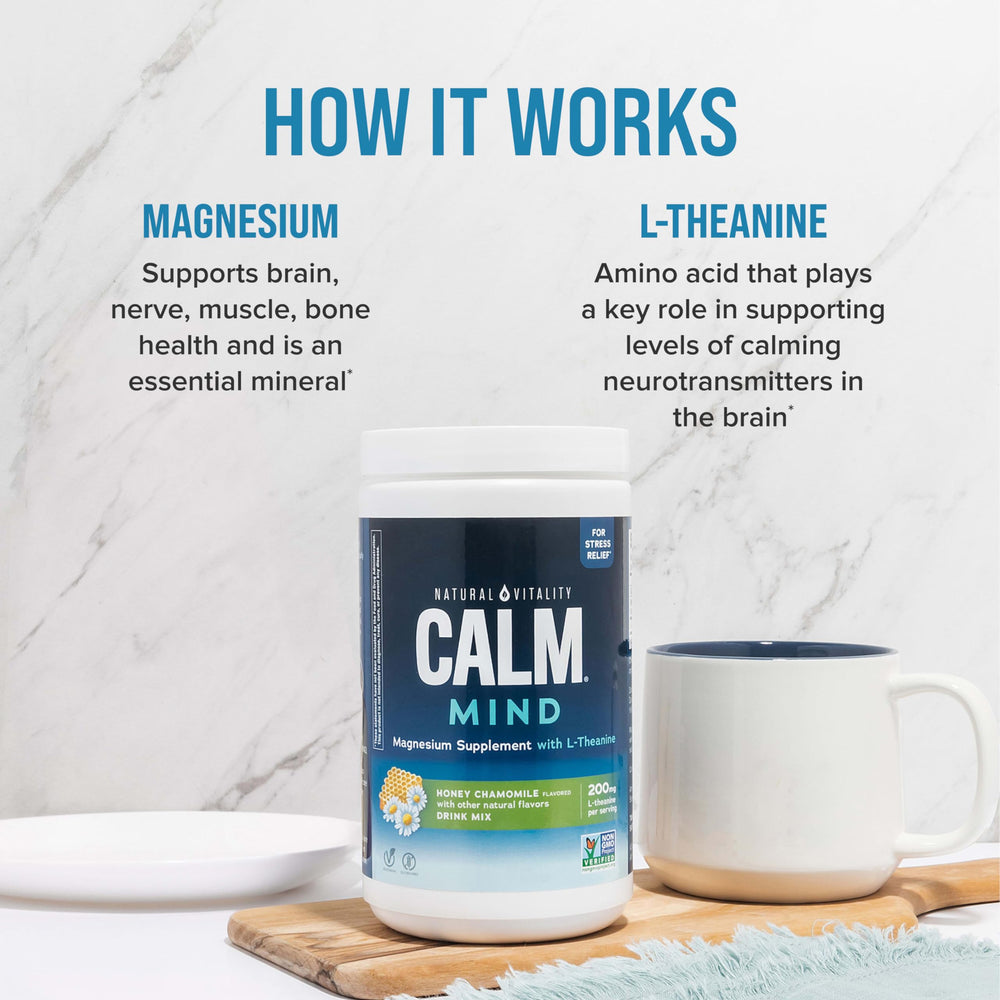 Natural Vitality CALM Mind hot mug suggests versatile use for relaxation