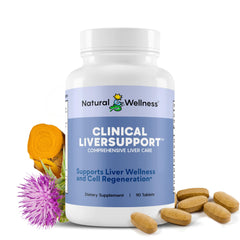 Natural Wellness Clinical Liver Support bottle, designed for detox support and liver health.