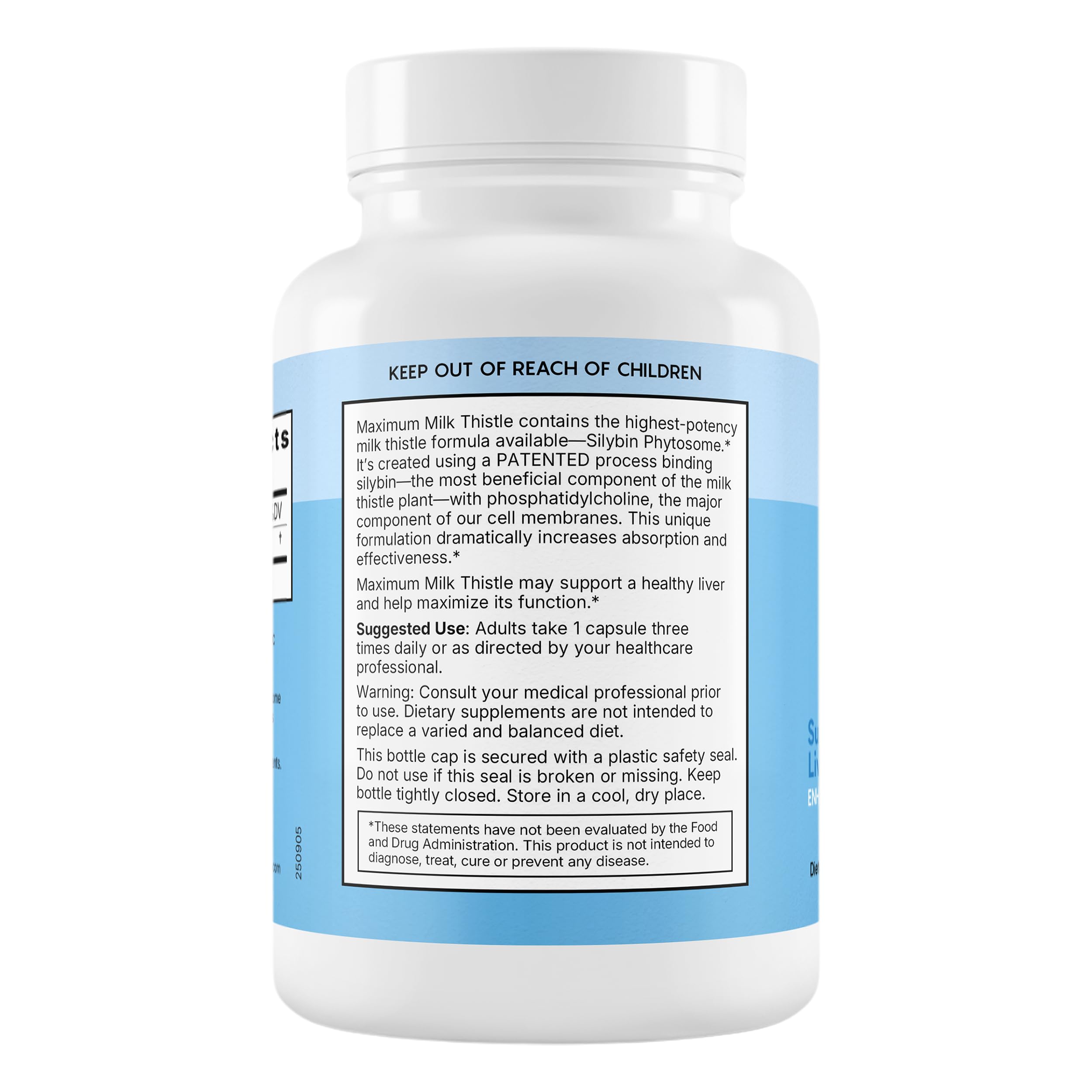 Natural Wellness Maximum Milk Thistle capsules pile illustrates high-absorption formula.