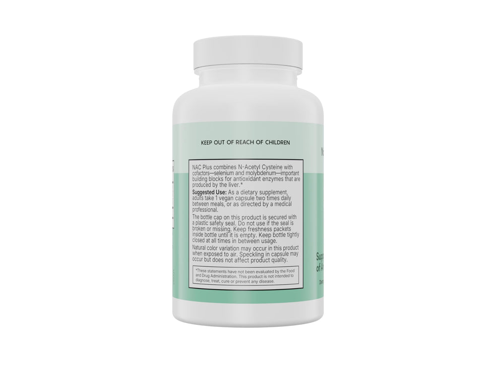 Natural Wellness NAC Plus capsule packaging emphasizing antioxidant and immunity support