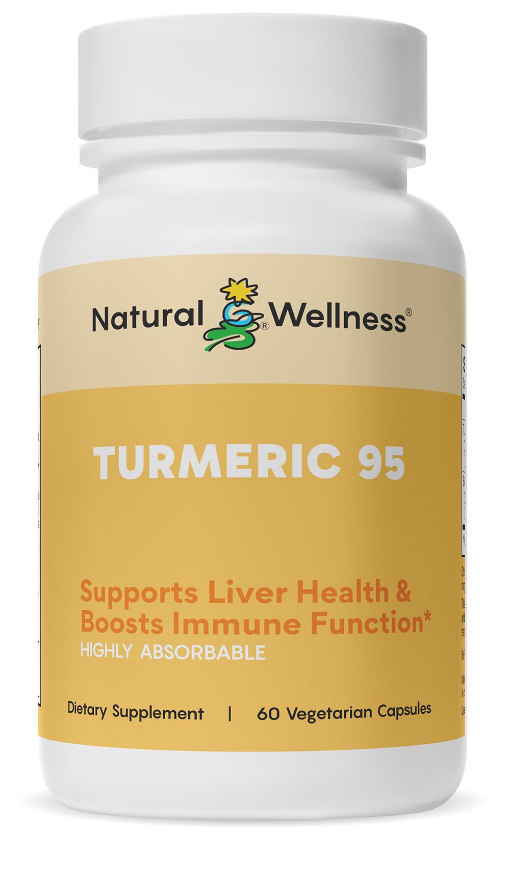 Natural Wellness Turmeric 95 bottle with BioPerine for enhanced absorption