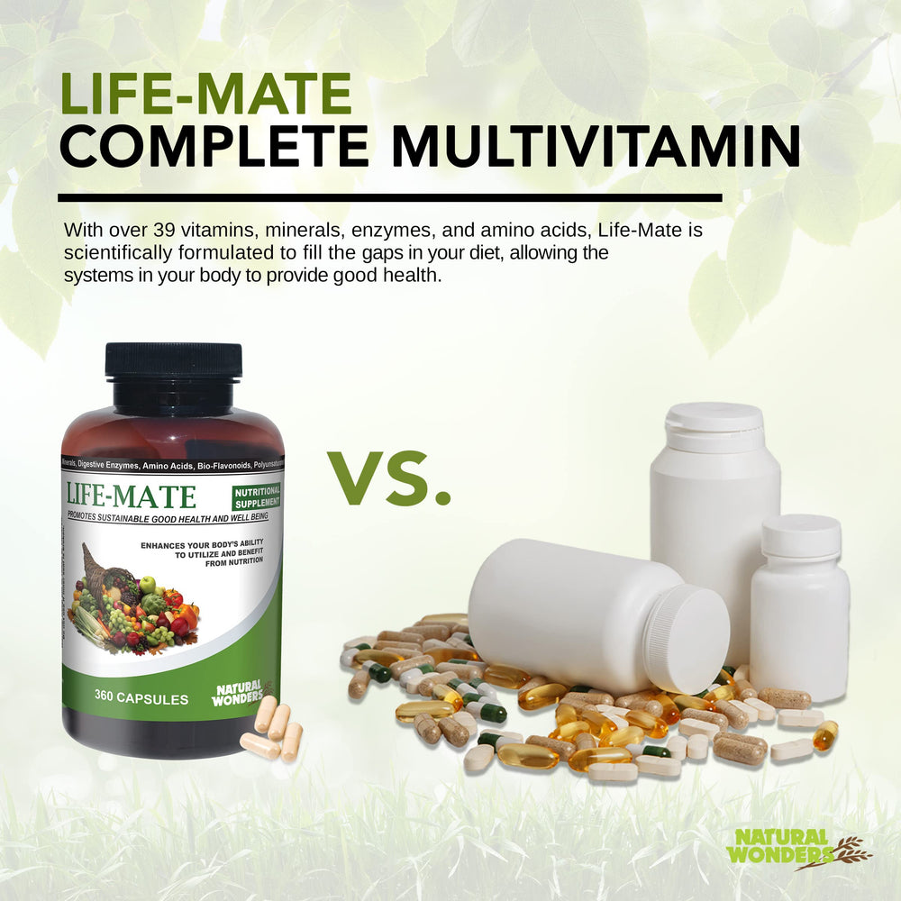 Natural Wonders Life Mate ingredients panel highlighting vitamins and minerals