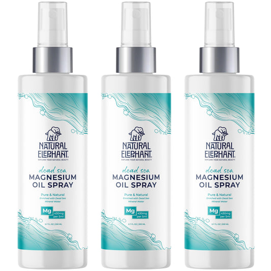 Natural Elephant Dead Sea magnesium oil spray bottle for easy topical use