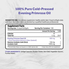 Naturalis Evening Primrose Oil softgels closeup, highlighting convenient daily capsules.