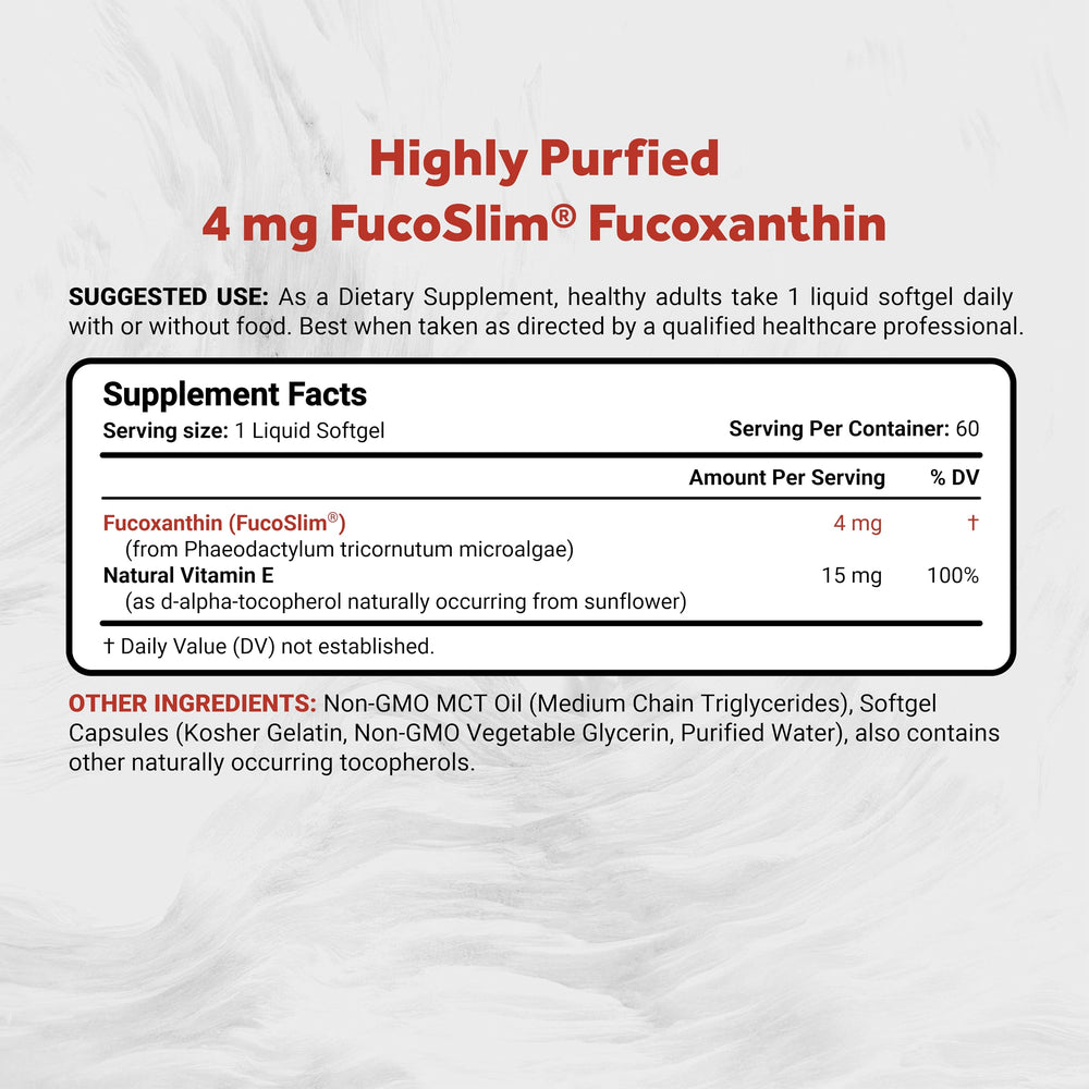 Naturalis fucoxanthin softgels poured from bottle for easy daily use