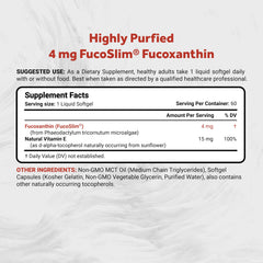 Naturalis fucoxanthin softgels poured from bottle for easy daily use