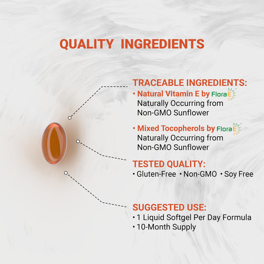 Naturalis Sunflower Vitamin E label highlights non-GMO and gluten-free formula.