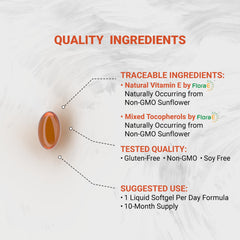 Naturalis Sunflower Vitamin E label highlights non-GMO and gluten-free formula.