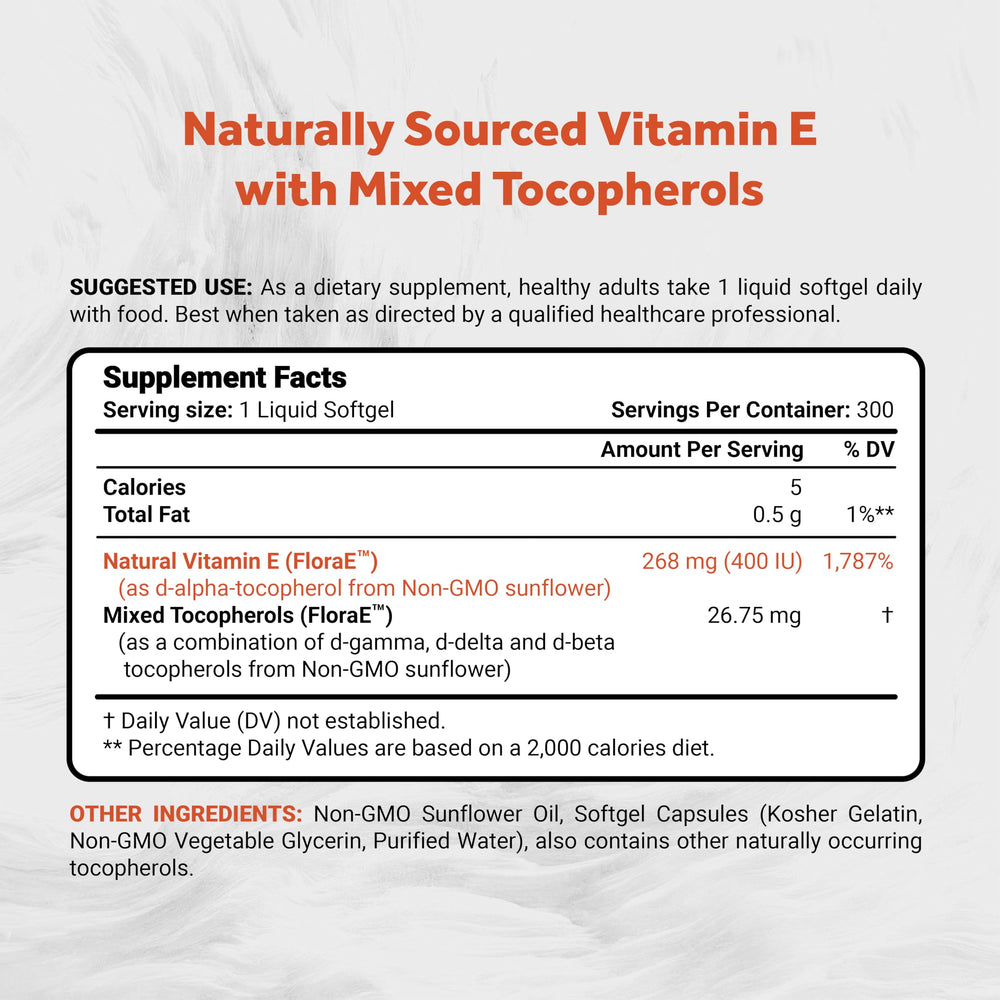 Naturalis Sunflower Vitamin E softgel closeup showing the easy-to-swallow capsule.
