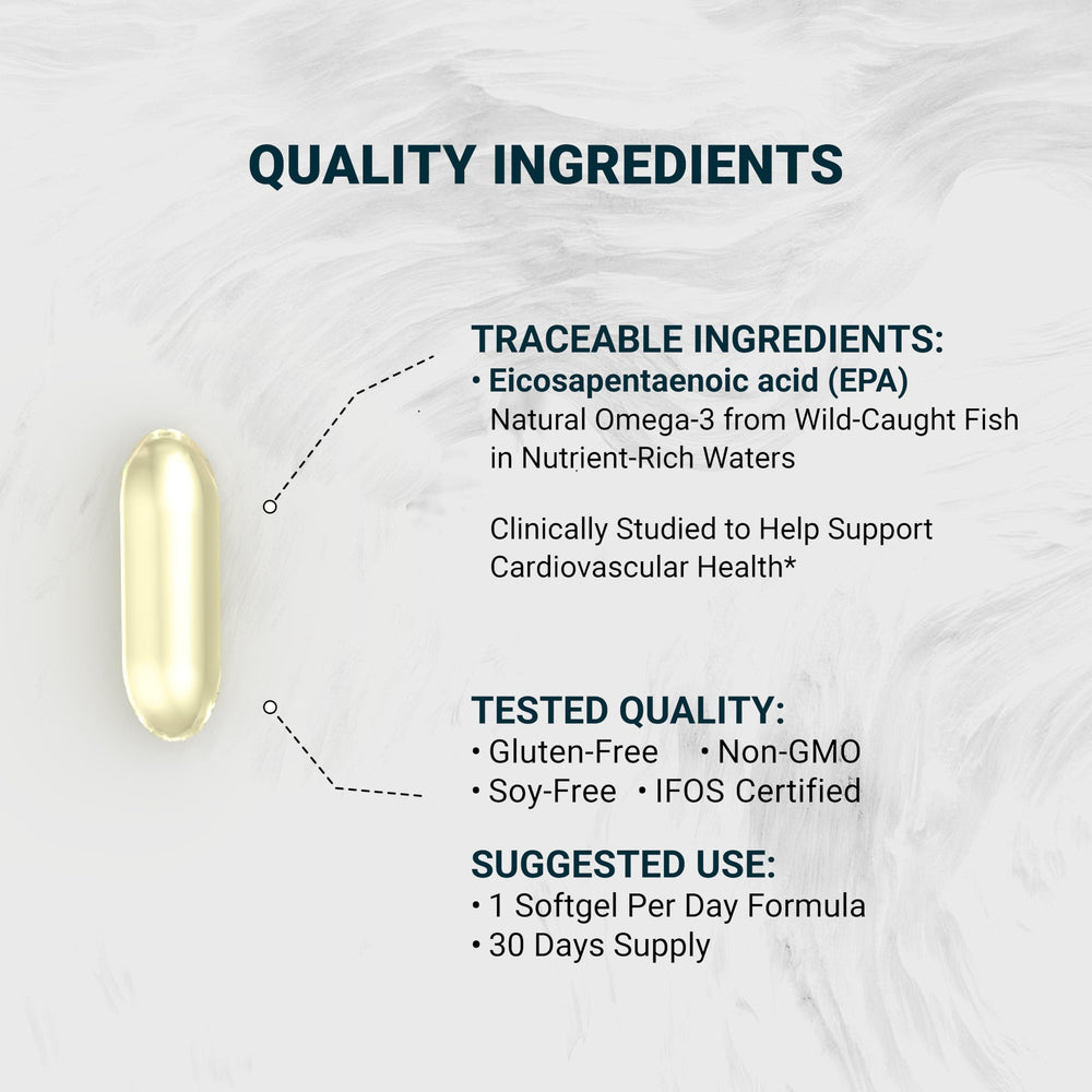 Naturalis UltraEPA dosage label—clear EPA content and serving guidance for easy dosing.