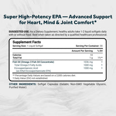 Naturalis UltraEPA softgels closeup—1000mg EPA per capsule for potent daily support.