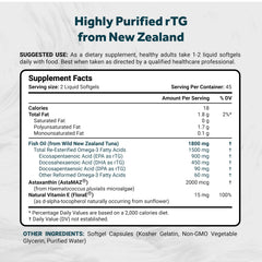 Naturalis omega-3 softgels close-up highlighting easy-to-swallow capsules.