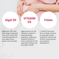 Naturalis Vegan Prenatal bottle with nutrition facts for informed choices