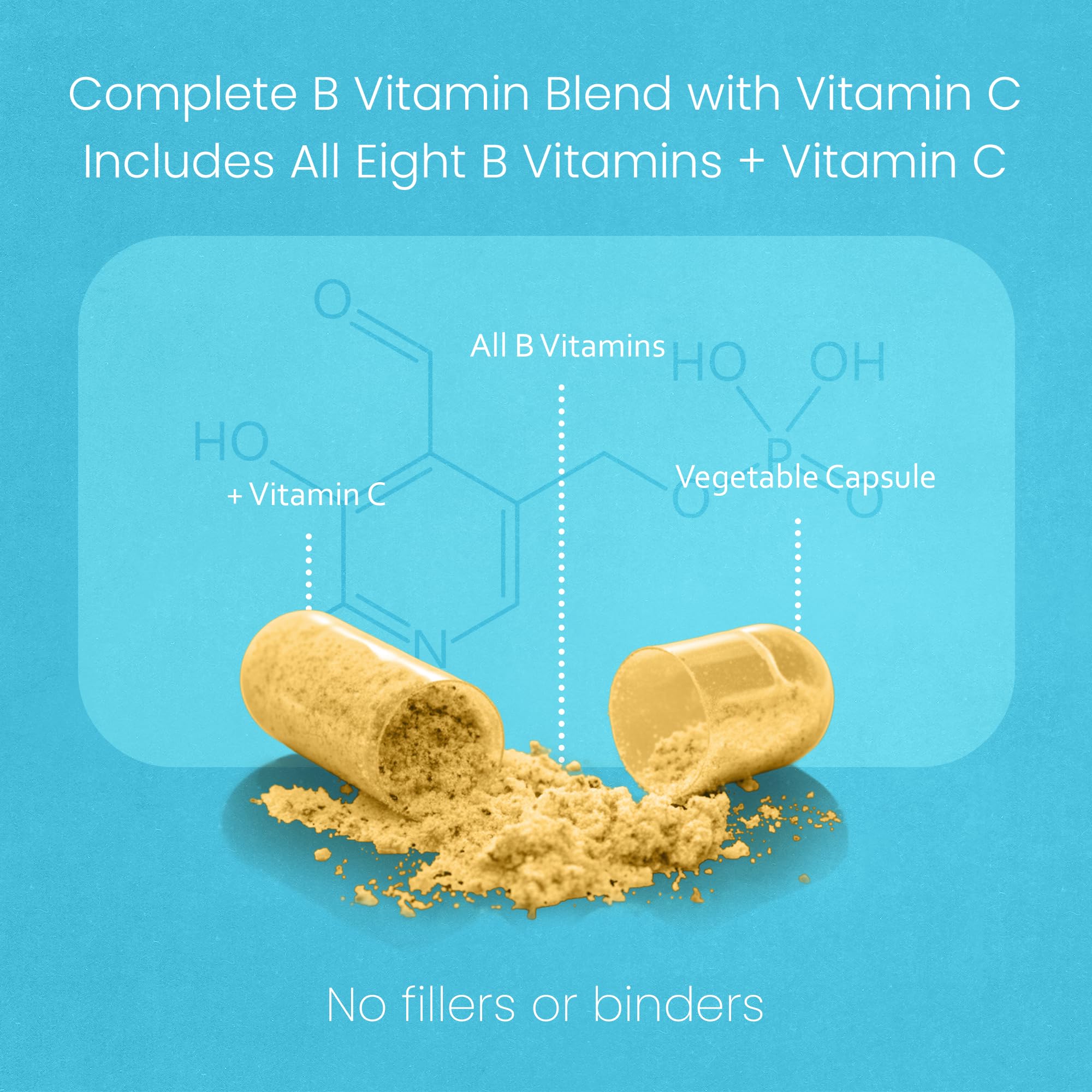 NaturaLife Labs Vitamin B-Complex capsules closeup clean filler-free formula