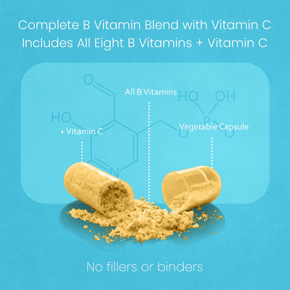NaturaLife Labs Vitamin B-Complex capsules closeup clean filler-free formula