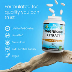 Label highlights 400 mg per serving on NaturaLife Labs bottle.