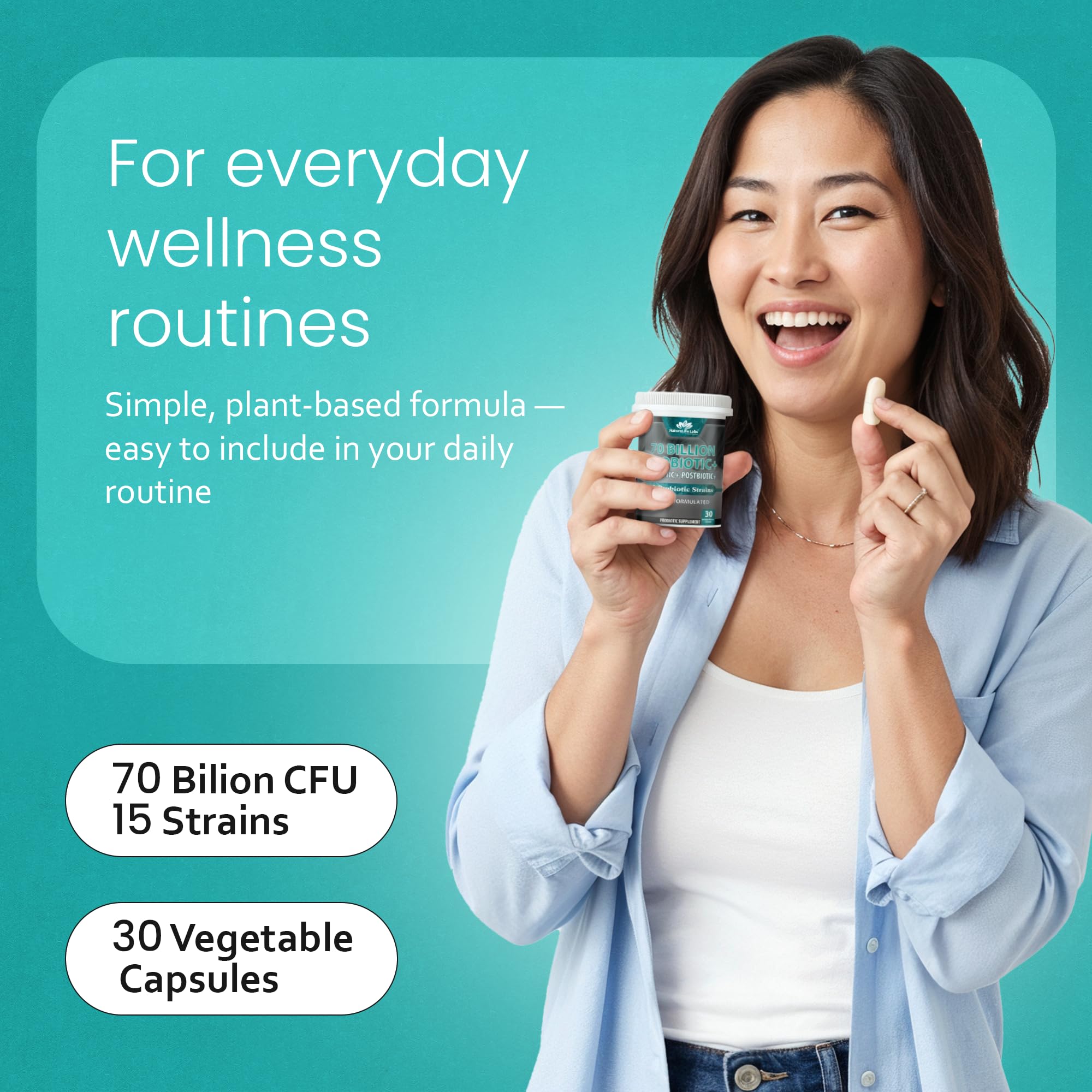 NaturaLife Labs organic prebiotic presence supports nutrient-rich gut care.