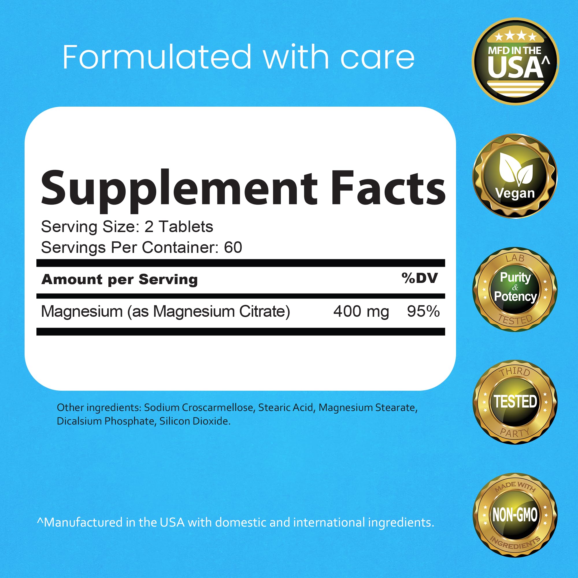 NaturaLife Labs Magnesium Citrate tablets close-up for easy daily use.